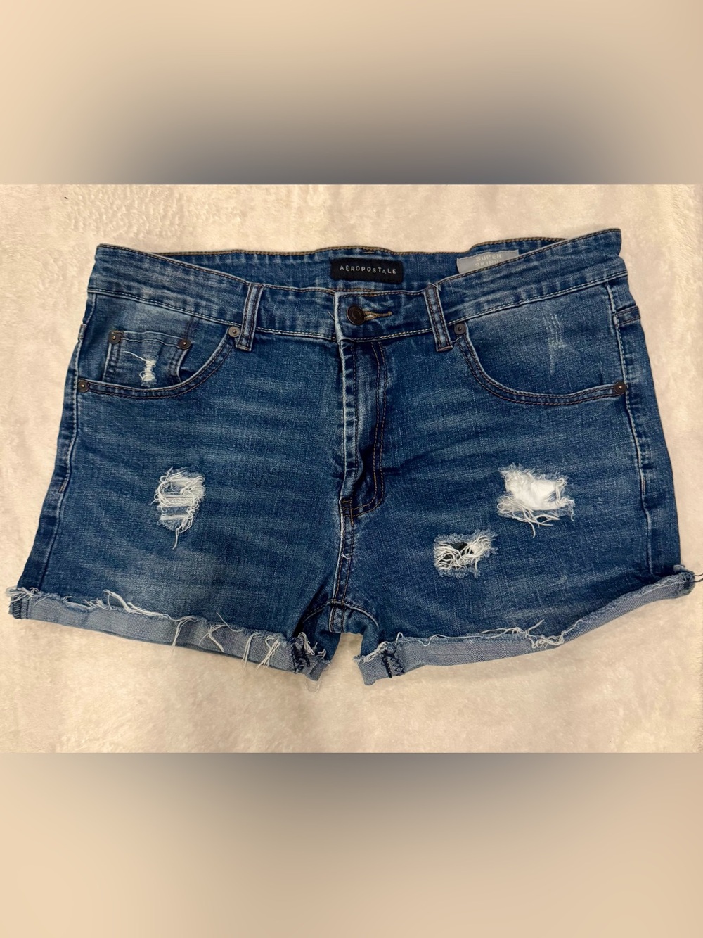 Aeropostale Dark Blue Denim Jean Shorts